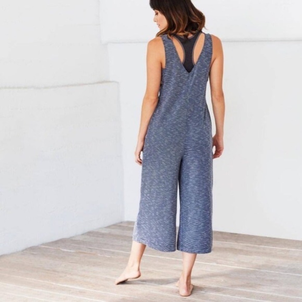 Manduka Yoga Blue wide-leg jumpsuit
